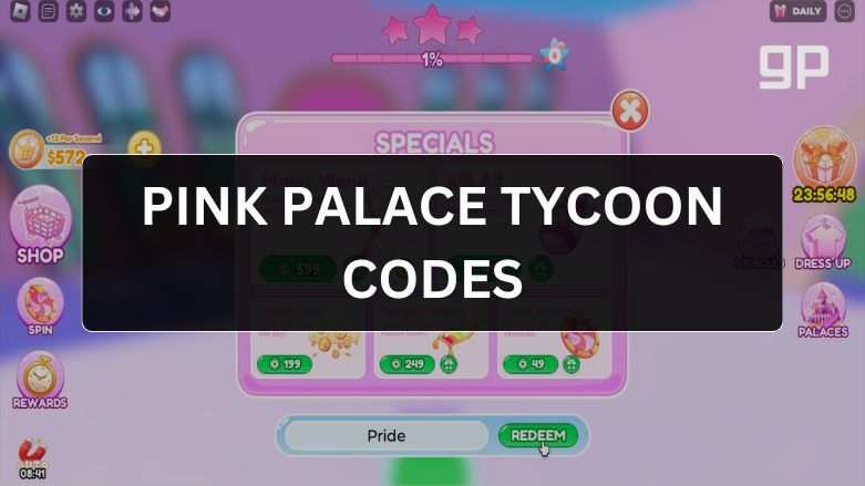 Pink Palace Tycoon Codes